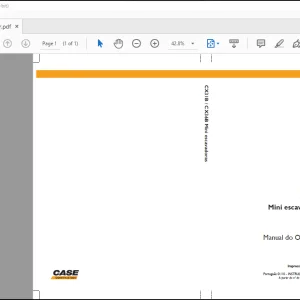 Case CX31B CX36B Mini escavadoras Manual do Operador(84287610) - PDF DOWNLOAD (Portuguese)