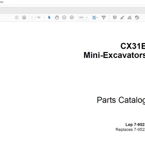 Case CX31B Mini-Excavators Parts Catalog Manual_EN_FR_DE_ES_IT_PT_DAN(7-9523)  - PDF DOWNLOAD