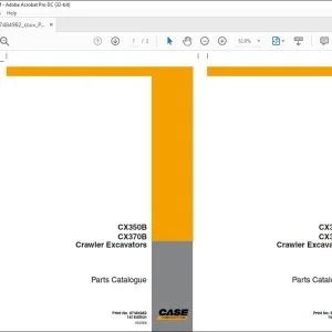 Case CX350B CX370B Crawler Excavators Parts Catalogue Manual 87484982 - PDF DOWNLOAD