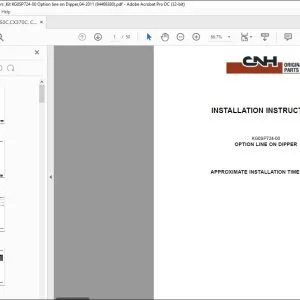 Case CX350C CX370C Crawler Excavators Kit KG0SP724-00 Option line on Dipper Installation Instructions Manual 84469380 EN_FR_DE_IT_ES - PDF DOWNLOAD