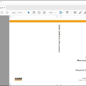 Case CX45B CX50B Series 2 Mini escavadoras Manual do Operador(84372540) -  PDF DOWNLOAD (Portuguese)