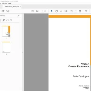 Case CX470C Crawler Excavators Parts Catalogue Manual 84475653 - PDF DOWNLOAD