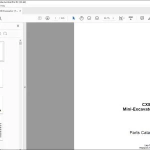 Case CX50B Mini-Excavators Parts Catalog Manual 7-9633 - PDF DOWNLOAD