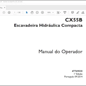 Case CX55B Escavadeira Hidráulica Compacta MANUAL DE OPERADOR(47769030) - PDF DOWNLOAD (Portuguese)