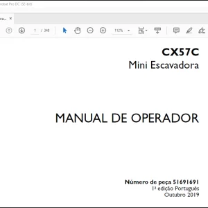 Case CX57C Mini Escavadora MANUAL DE OPERADOR(51691691) - PDF DOWNLOAD(Portuguese)