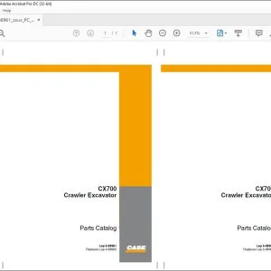 Case CX700 Crawler Excavators Parts Catalog Manual 6-88961 EN_IT_FR_DE_ES_PT_NL_DK - PDF DOWNLOAD