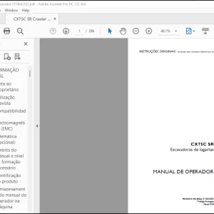 Case CX75C SR Escavadoras de lagartas MANUAL DE OPERADOR(51464203)-PDF DOWNLOAD (Portuguese)