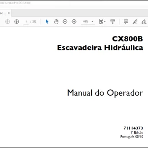 Case CX800B Escavadeira Hidráulica MANUAL DO OPERADOR(71114373)-PDF DOWNLOAD (Portuguese)