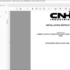 Case Camera lights kit (rear-view right-hand side & left-hand side) CX130D Crawler excavator Installation Instructions Manual 47880488 EN_FR_DE_IT_ES - PDF DOWNLOAD