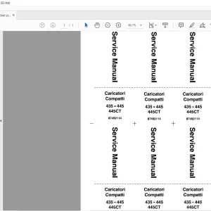 Case Caricatori Compatti 435 - 445 445CT SERVICE MANUAL 87492114 - PDF DOWNLOAD (ITALIAN)