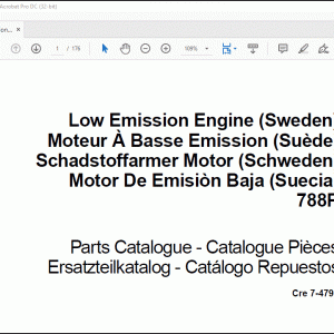 Case Crawler Excavator 788P Low Emission Engine (Sweden) Spare Parts Catalog Manual(7-4790)_EN_FR_ES_DE - PDF DOWNLOAD