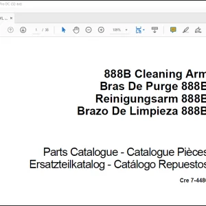 Case Crawler Excavators 888B Cleaning Arm Parts Catalogue Manual(7-4480)_EN_FR_DE_ES  -  PDF DOWNLOAD