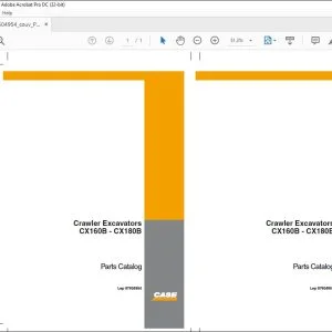 Case Crawler Excavators CX160B-CX180B Parts Catalog Manual 87604954 EN_IT_FR_DE_ES_PT_NL_DK - PDF DOWNLOAD
