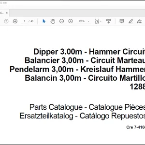 Case Crawler Excavators Dipper 3.00m - Hammer Circuit Parts Catalogue Manual(7-4160)_EN_FR_DE_ES - PDF DOWNLOAD