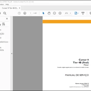 Case Cursor 9 Tier 4B (final) Motor MANUAL DE SERVIÇO(47606179) - PDF DOWNLOAD (Portuguese)