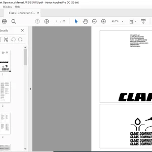 Case DOMINATOR 108 SL/108 S 98 SL/98 S 88 SL/88 S 78 SL/78 S  Lubrication Chart Operator_s Manual_FR DE EN RU - PDF DOWNLOAD
