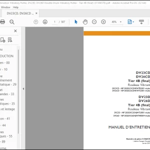Case DV23CD DV26CD Tier 4B (final) Rouleau Vibrant DV23D DV26D Tier 4B (final) Rouleau Vibrant MANUEL D’ENTRETIEN(51584578) - PDF DOWNLOAD (French)