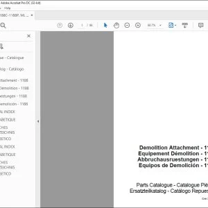 Case Demolition Attachment 1188 Parts Catalogue Manual Cre 7-3950 EN_FR_DE_ES - PDF DOWNLOAD