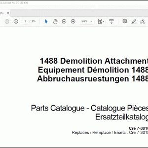 Case Demolition Attachment 1488 Parts Catalogue Manual_EN_FR_DE(7-3016) - PDF DOWNLOAD