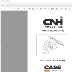Case ESCAVATRICE A RUOTA HF - EHF Lec MANUALE DELL’OPERATORE 51567597 - PDF DOWNLOAD (Italian)