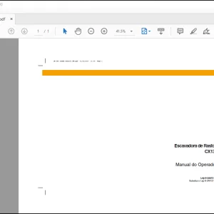 Case Escavadora de Rastos CX130 Manual do Operador(6-24413 PT) - PDF DOWNLOAD (Portuguese)