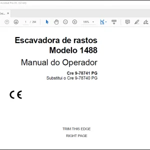 Case Escavadora de rastos Modelo 1488 MANUAL DO OPERADOR(9-78741 PG) - PDF DOWNLOAD (Portuguese)