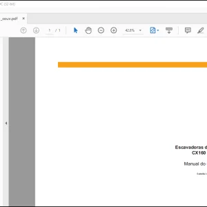 Case Escavadoras de rastos CX160 e CX180 Manual do operador(6-35911 PT) - PDF DOWNLOAD(Portuguese)