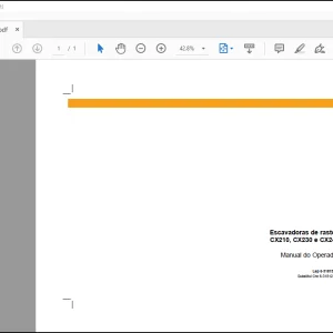 Case Escavadoras de rastos CX210, CX230 e CX240 Manual do operador(6-31813 PT) - PDF DOWNLOAD(Portuguese)