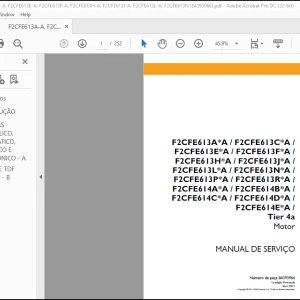 Case F2CFE613A-A, F2CFE613C-A, F2CFE613E-A, F2CFE613F-A, F2CFE613H-A, F2CFE613J-A, F2CFE613L-A, F2CFE613N Tier 4a Motor MANUAL DE SERVIÇO (84393966) - PDF DOWNLOAD (Portuguese)