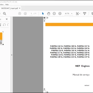 Case F4DFE613A,A-F4HFE613Y,A Engines (84392447) MANUAL DE SERVIÇO - PDF DOWNLOAD (Portuguese)