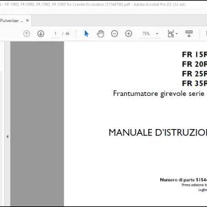 Case FR 15RD FR 20RD FR 25RD FR 35RD Frantumatore girevole serie FR MANUALE D’ISTRUZIONI(51544706)  - PDF DOWNLOAD (Italian)