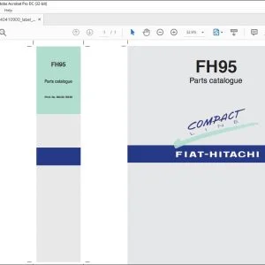Case Fiat-Hitachi Compact Line Parts Catalogue Manual 604.04.109.00 - PDF DOWNLOAD