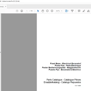Case Fixed Base - Electrical Excavator Parts Catalogue - Catalogue Pièces Manual 988F (7-2620) - PDF DOWNLOAD (EN-IT-ES-DE-FR)