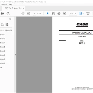 Case GRADER 865 TIER II Parts catalog Manual _EN_FR_ES(7-9181 ML) - PDF DOWNLOAD