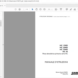 Case HC 15ND HC 20ND HC 25ND HC 40 MANUALE D’ISTRUZIONI 51544721 - PDF DOWNLOAD (Italian)