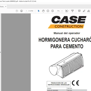 Download Case HORMIGONERA CUCHARÓN PARA CEMENTO Manual del operador 48080920 - PDF DOWNLOAD (Italian) PDF