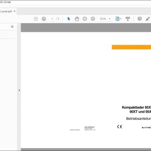 Case Kompaktlader 85XT, 90XT und 95XT Betriebsanleitung 6-4493GE - PDF DOWNLOAD (German)