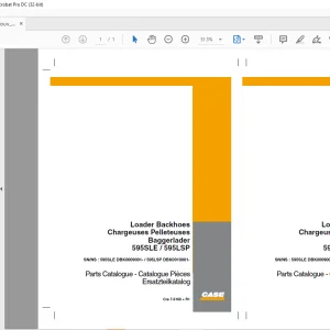 Case Loader Backhoes Chargeuses Pelleteuses Baggerlader 595SLE / 595LSP Parts Catalogue - Catalogue Pièces Ersatzteilkatalog Manual 7-5160 + R1 - PDF DOWNLOAD (EN-IT-ES-DE-FR-PT-NL-DAN)