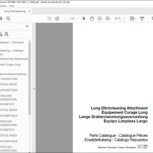 Case Long Ditchcleaning Attachment Parts Catalogue Manual 7-3202 - PDF DOWNLOAD