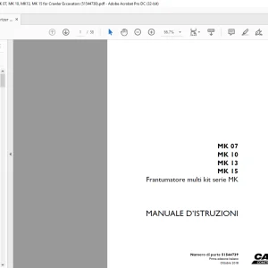 Case MK 07 MK 10 MK 13 MK 15 Frantumatore multi kit serie MK MANUALE D’ISTRUZIONI 51544739 - PDF DOWNLOAD (Italian) Digital Manual PDF