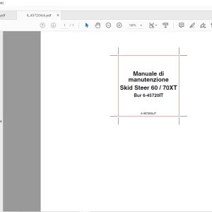 Case Manuale di manutenzione Skid Steer 60 / 70XT 6-45720IT - PDF DOWNLOAD (ITALIAN)