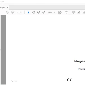 Case Minigrävmaskin 50 Instruktionsbok(6-3400 SW) - PDF DOWNLOAD (Swedish)