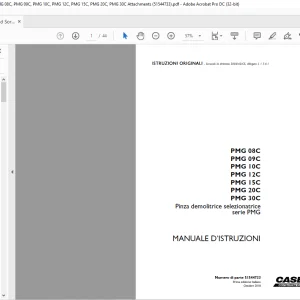 Case PMG 08C PMG 09C PMG 10C PMG 12C PMG 15C PMG 20C PMG 30C MANUALE D’ISTRUZIONI 51544733 - PDF DOWNLOAD (Italian)