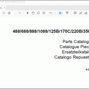Case Paclain pelles hydrauliques 488/688/888/1088/125B/170C/220B/350B Crawler Excavator Spare Parts Catalog Manual(8-5151)_DE_EN_FR_ES - PDF DOWNLOAD