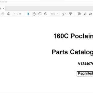 Case Poclain 160C Parts Catalog Manual(V1344070) - PDF DOWNLOAD