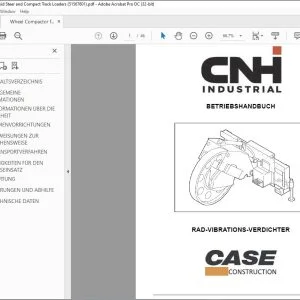 Case RAD-VIBRATIONS-VERDICHTER BETRIEBSHANDBUCH 51567601 - PDF DOWNLOAD (German)