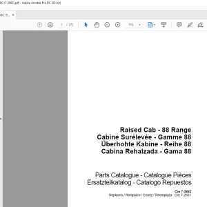 Case Raised Cab 988C 988P 1188C 1188P 1288C 1488C Parts Catalogue - Catalogue Pièces Ersatzteilkatalog - Catalogo Repuestos Manual 7-2662 - PDF DOWNLOAD (EN-IT-ES-DE-FR-PT-NL-DAN)