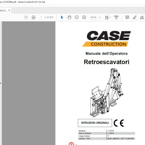 Case Retroescavatori Manuale dell’Operatore 51567608 - PDF DOWNLOAD (Italian)