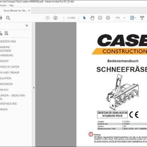 Case SCHNEEFRÄSE Bedienerhandbuch 48080906 - PDF DOWNLOAD (German)