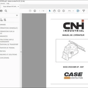 Case SCIE À ROCHER HF EHF MANUEL DE L'OPÉRATEUR 51567596 - PDF DOWNLOAD (German)
